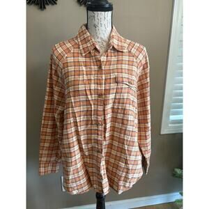 Billabong Womens Best Time Flannel Long Sleeve Shirt LARGE